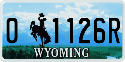 WY license plate 01126R
