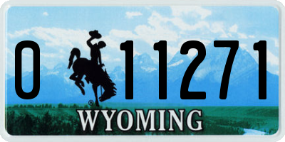 WY license plate 011271