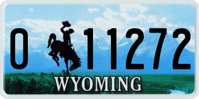 WY license plate 011272