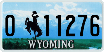 WY license plate 011276