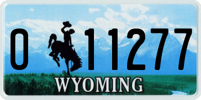 WY license plate 011277