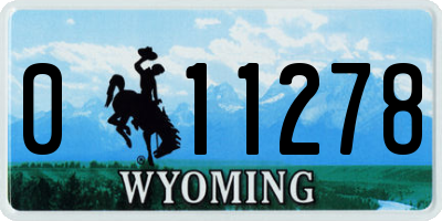 WY license plate 011278