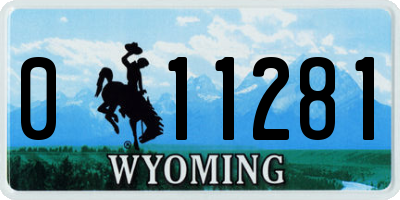 WY license plate 011281