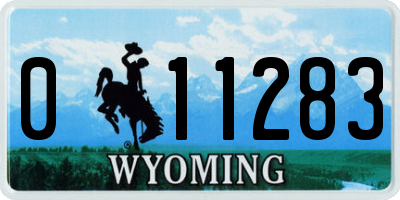 WY license plate 011283