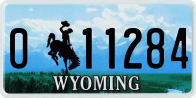 WY license plate 011284