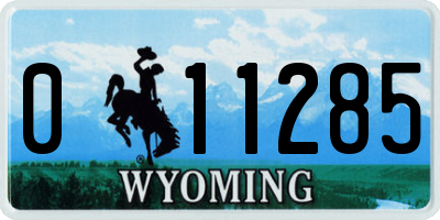 WY license plate 011285