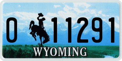 WY license plate 011291