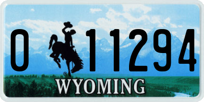 WY license plate 011294