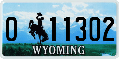 WY license plate 011302