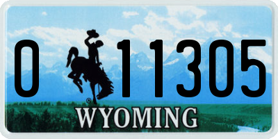 WY license plate 011305