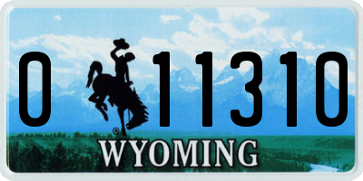 WY license plate 011310