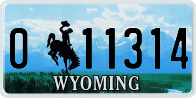 WY license plate 011314