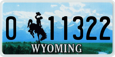 WY license plate 011322