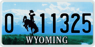 WY license plate 011325