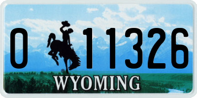 WY license plate 011326