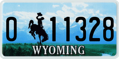 WY license plate 011328