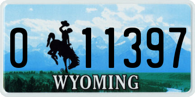 WY license plate 011397