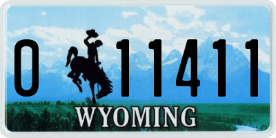 WY license plate 011411