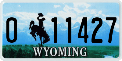 WY license plate 011427