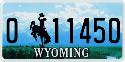 WY license plate 011450