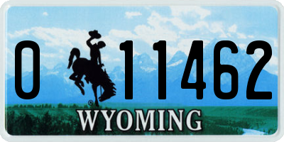 WY license plate 011462