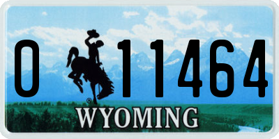 WY license plate 011464