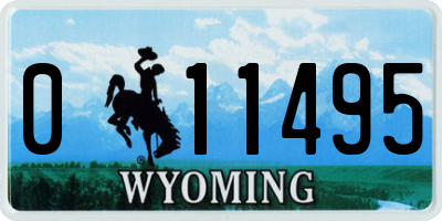 WY license plate 011495