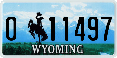 WY license plate 011497