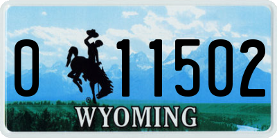 WY license plate 011502