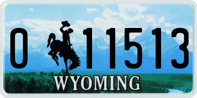 WY license plate 011513