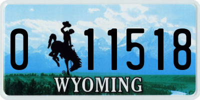 WY license plate 011518