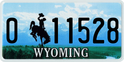 WY license plate 011528