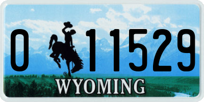 WY license plate 011529