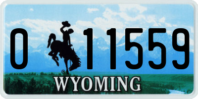 WY license plate 011559