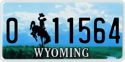 WY license plate 011564