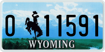 WY license plate 011591