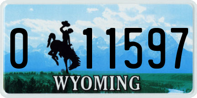 WY license plate 011597