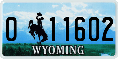 WY license plate 011602