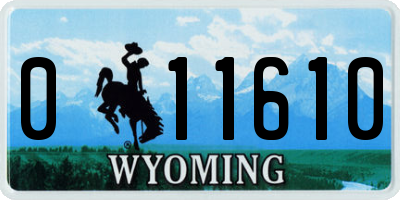 WY license plate 011610