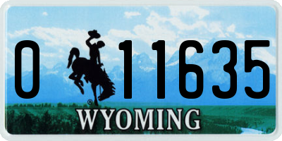 WY license plate 011635