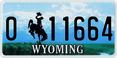 WY license plate 011664