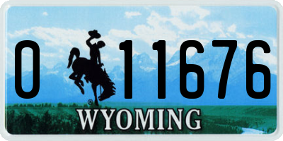 WY license plate 011676