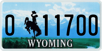 WY license plate 011700