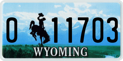 WY license plate 011703