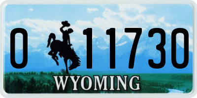 WY license plate 011730