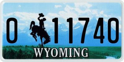 WY license plate 011740