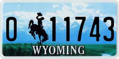 WY license plate 011743