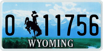 WY license plate 011756