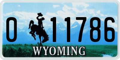 WY license plate 011786