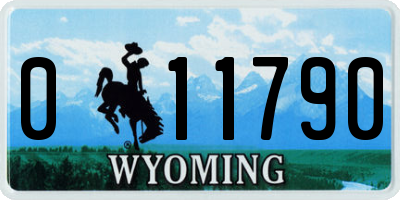 WY license plate 011790